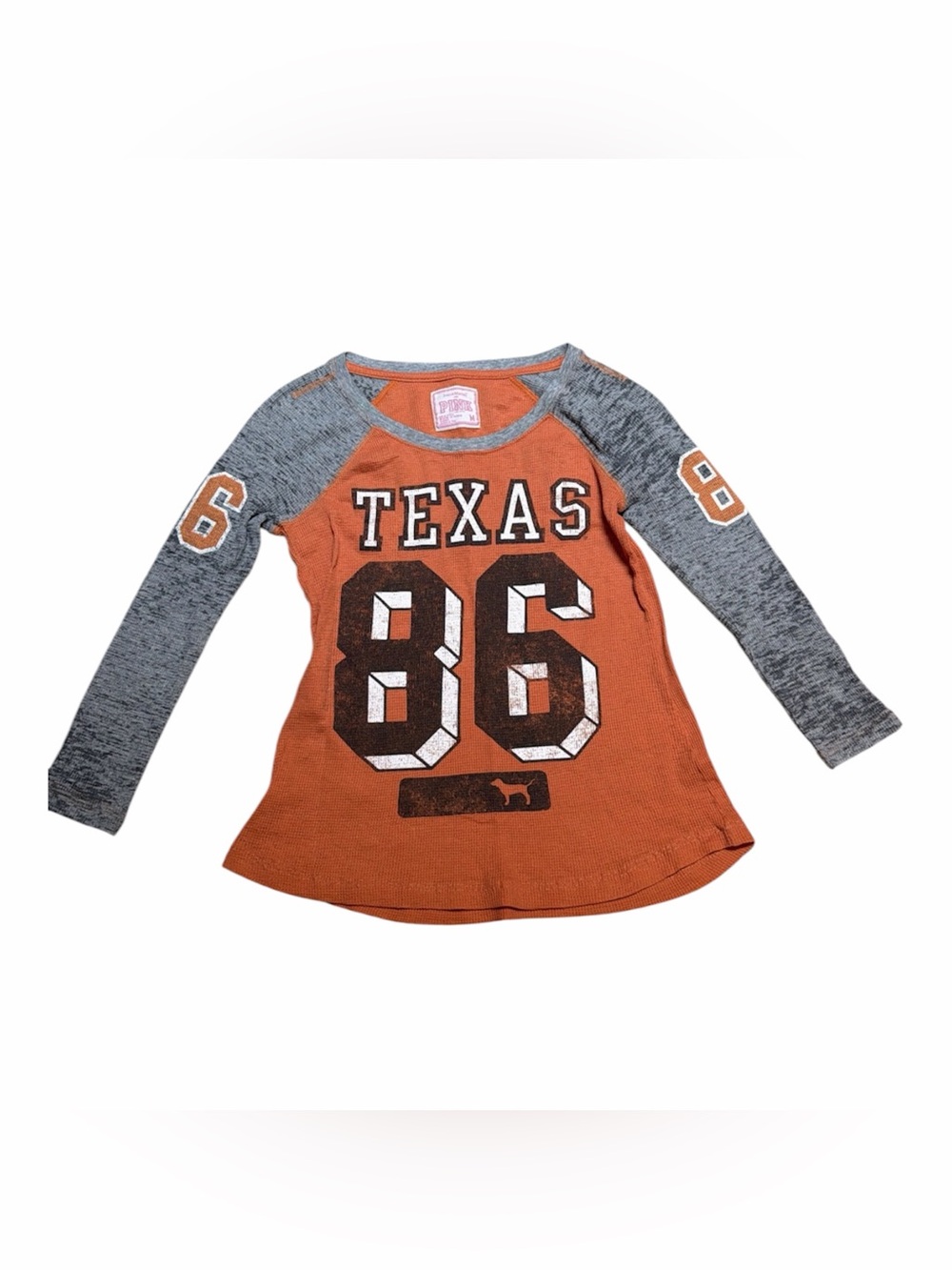 Y2K Vintage Victoria’s Secret PINK Texas Longhorns Thermal Shirt – Medium